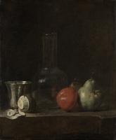 Glass Flask and Fruit