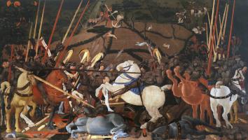 Battle of San Romano: Bernadino della Ciarda unhorsed