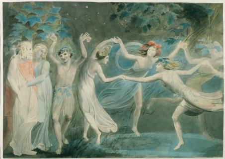 Oberon, Titania and Puck with Fairies Dancing