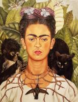 Self-Portrait with Thorn Necklace and Hummingbird