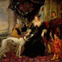 Alethea Talbot with attendants and Sir Dudley Carleton