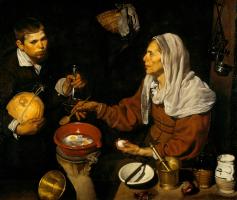 Vieja friendo huevos (Old Woman Frying Eggs)