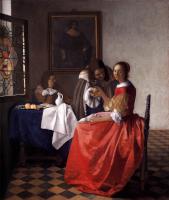 The Girl with the Wine Glass (A Lady and Two Gentlemen)